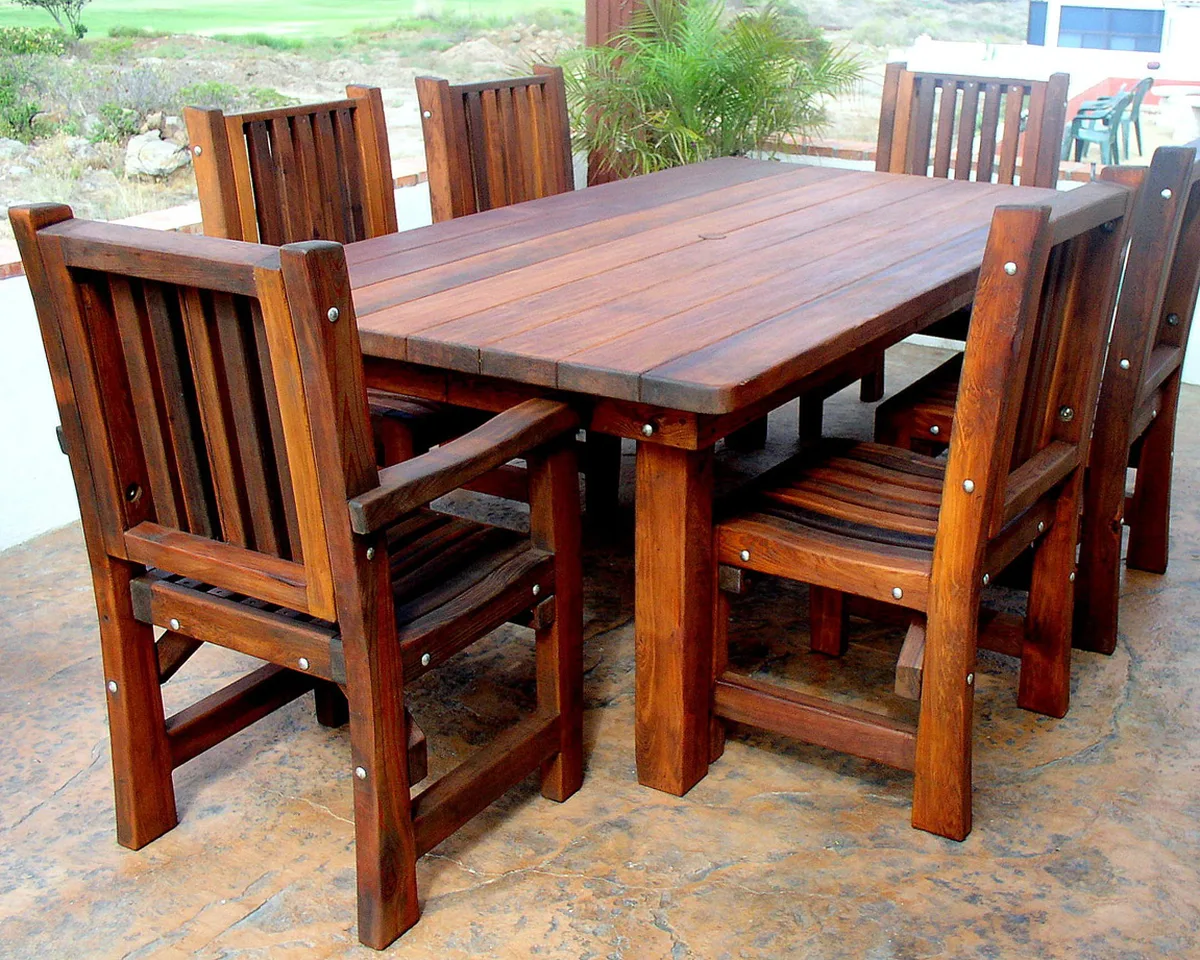San Francisco Redwood Patio Table