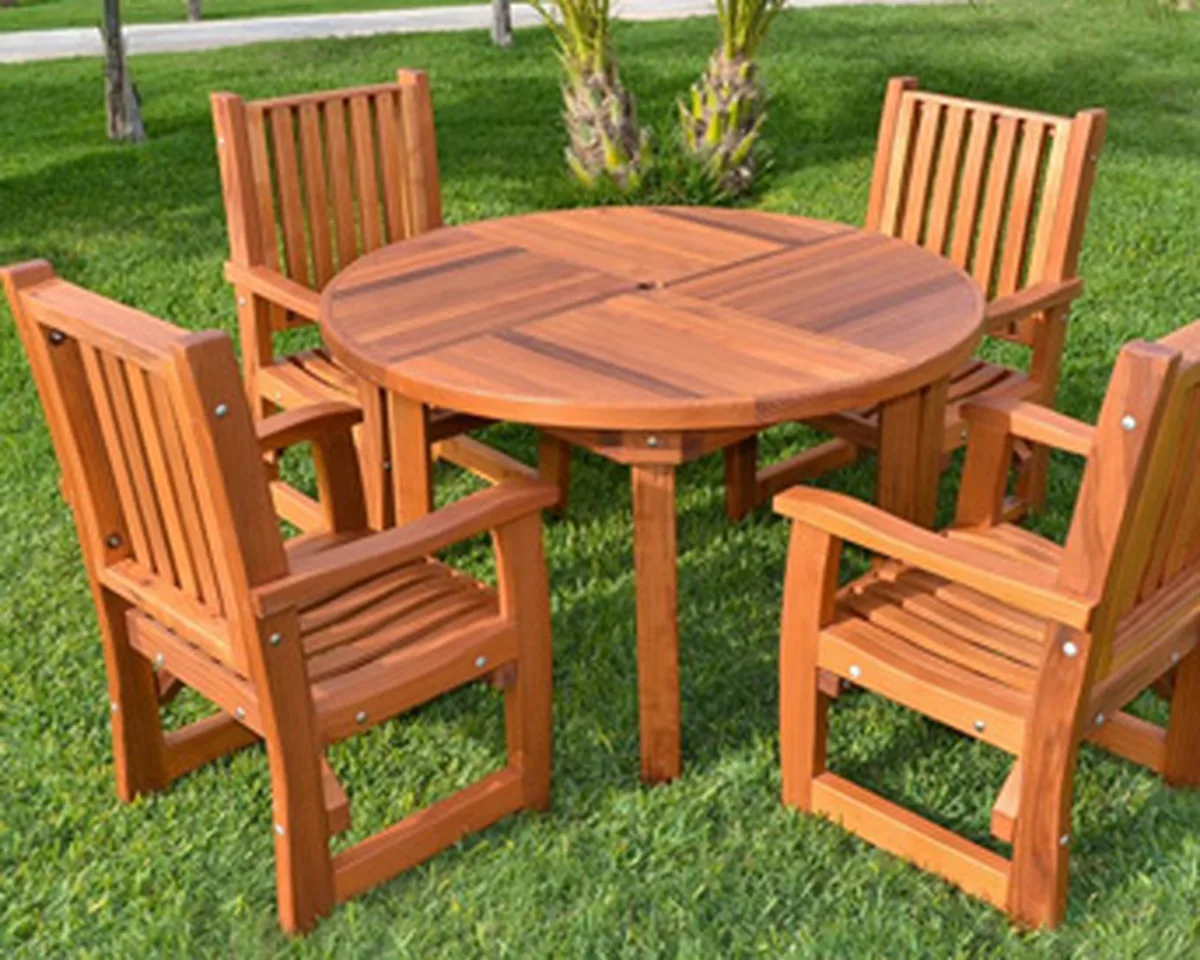 Terrace Round Wooden Table