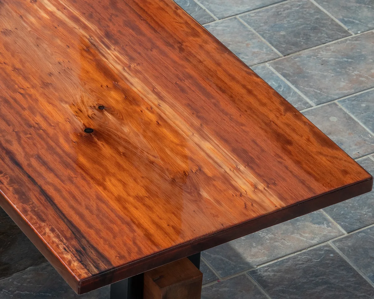 Ancient Redwood Epoxy Finish Slab Table