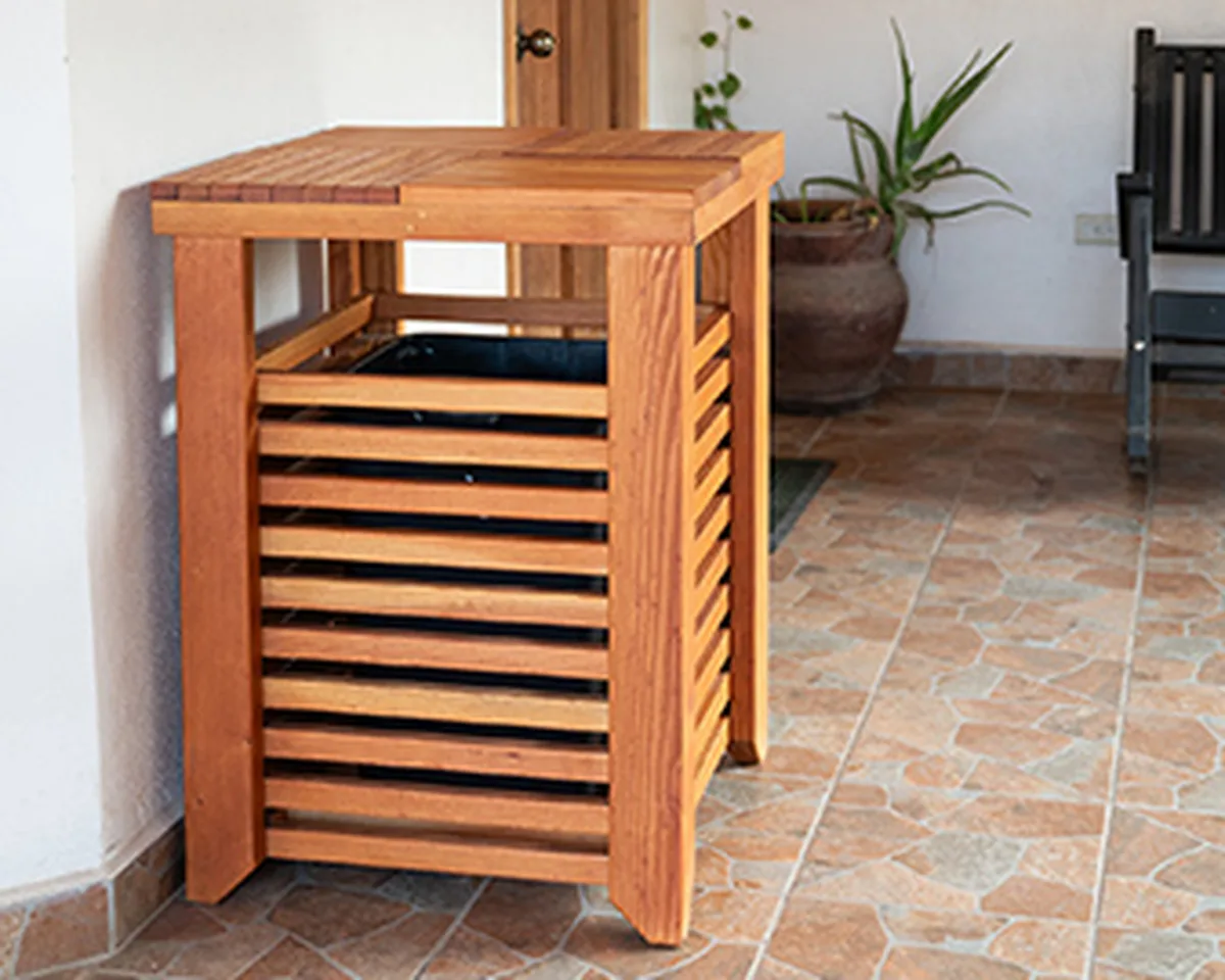 Trellised Trash Receptacle