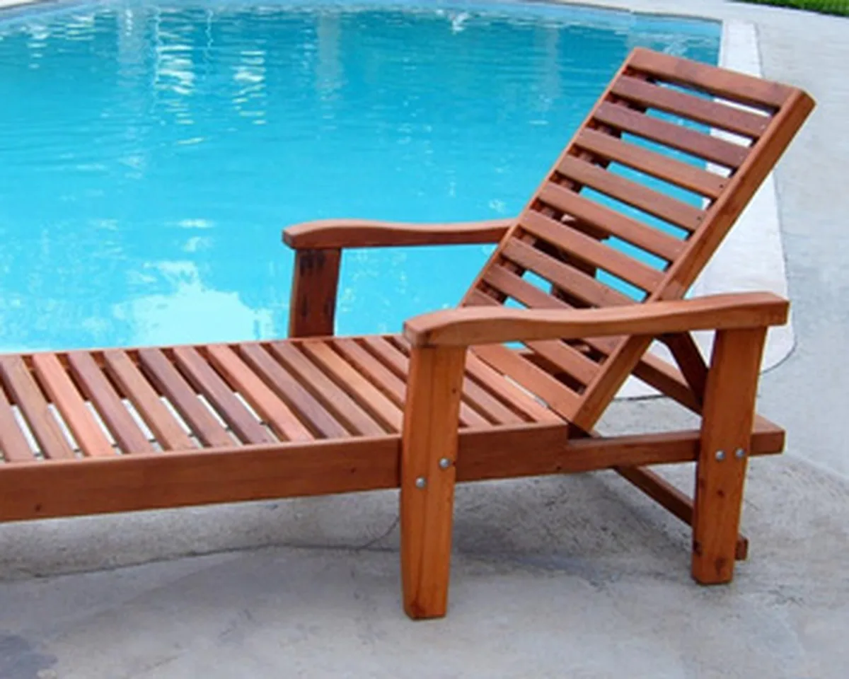 Wood Pool Lounger