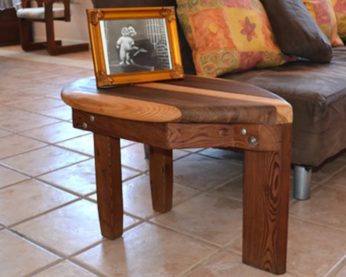 Wood Surfboard Coffee Table