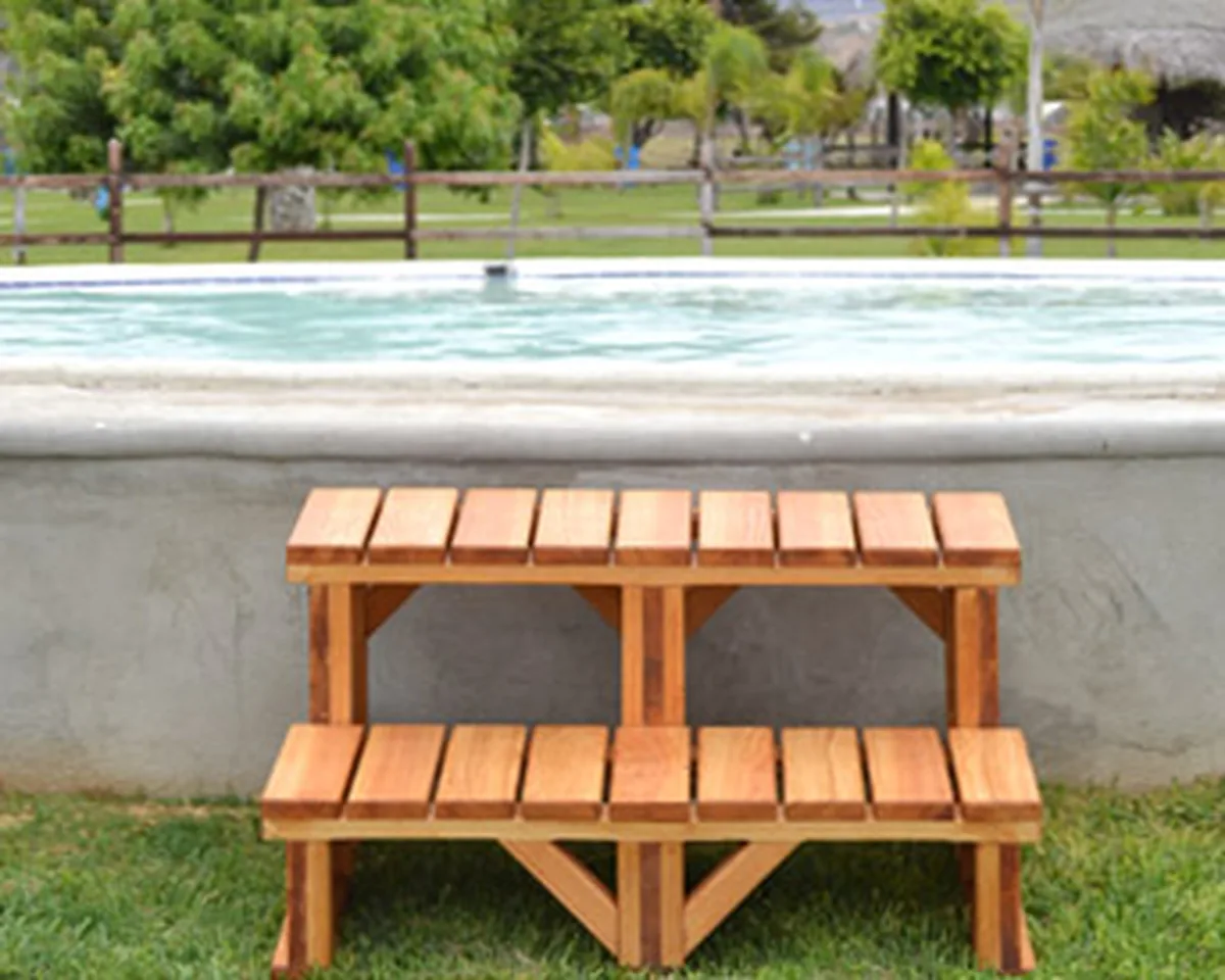 Wooden Spa Step